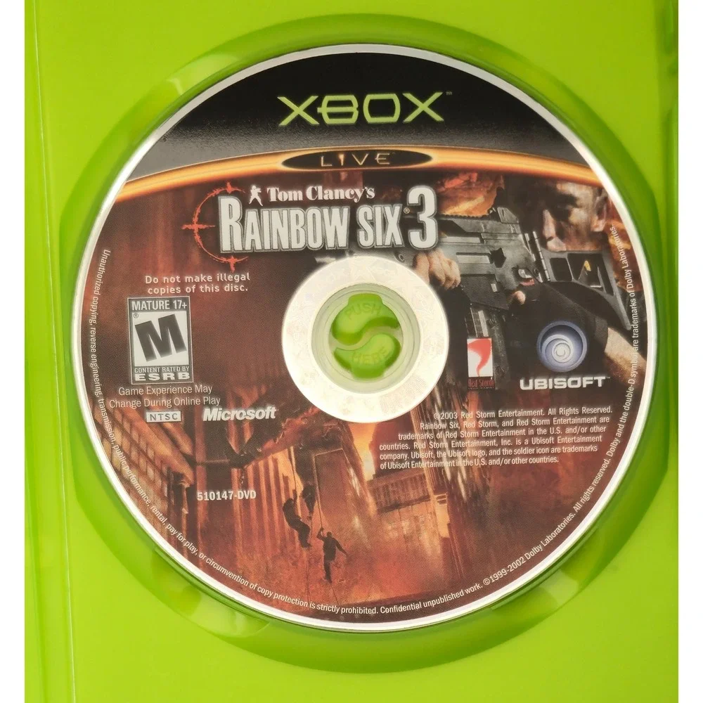 Tom Clancy's Rainbow Six 3 - Microsoft Xbox - Complete CIB‎ W/ Reg Card - Tested